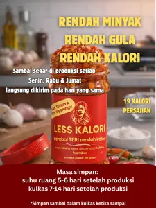 LESS KALORI TERI PEDAS -Sambal Teri Tanpa Digoreng - Rendah Minyak Bahan Segar Tanpa Pengawet Buatan