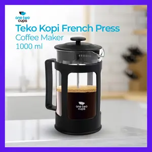 Sweety Store Indonesia-FRENCH PRESS COFFEE PLUNGER MAKER 1000ML ALAT SEDUH PEMBUAT KOPI French Press Plunger Coffee Maker-COD
