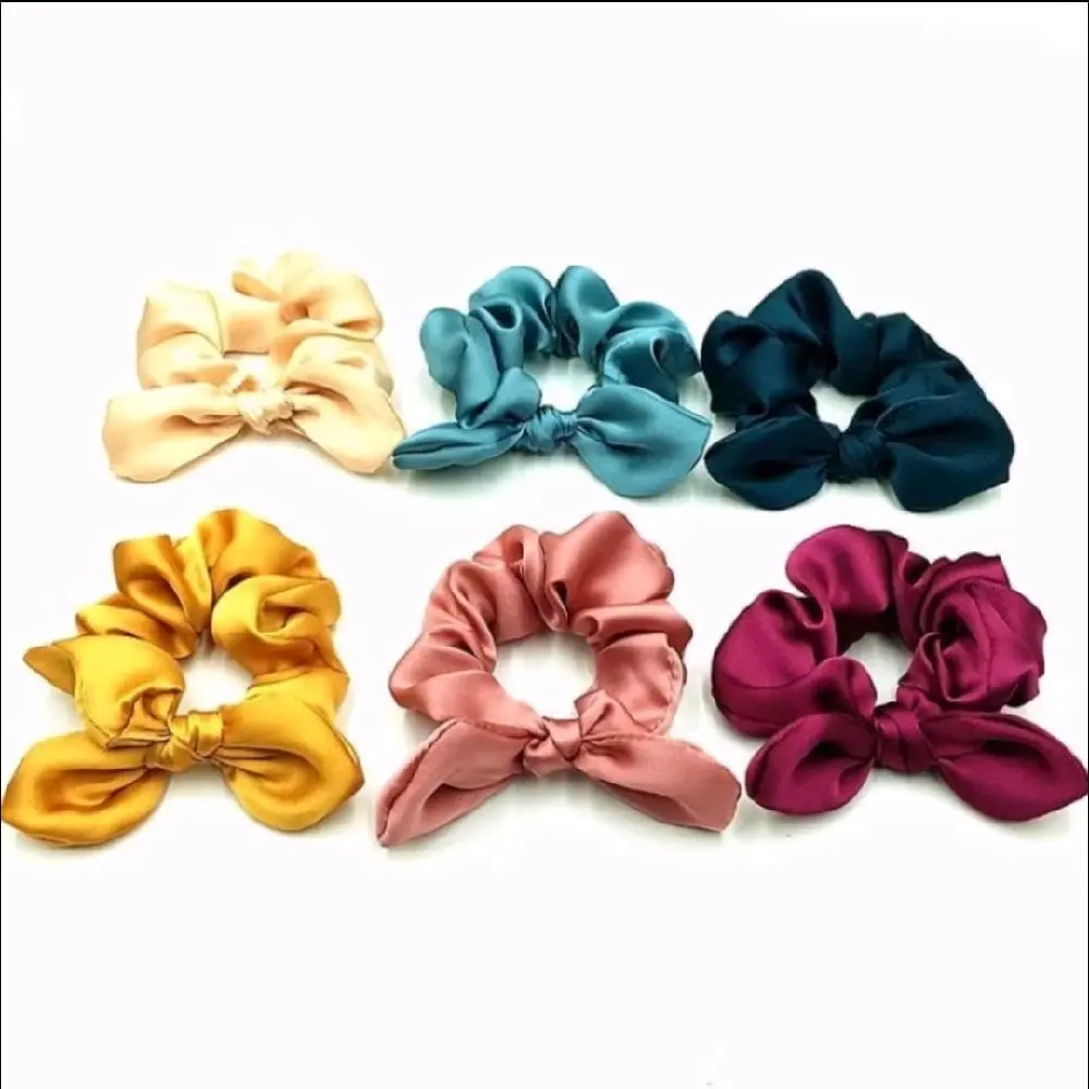 schrunchie ikat rambut korea bahan satin silk