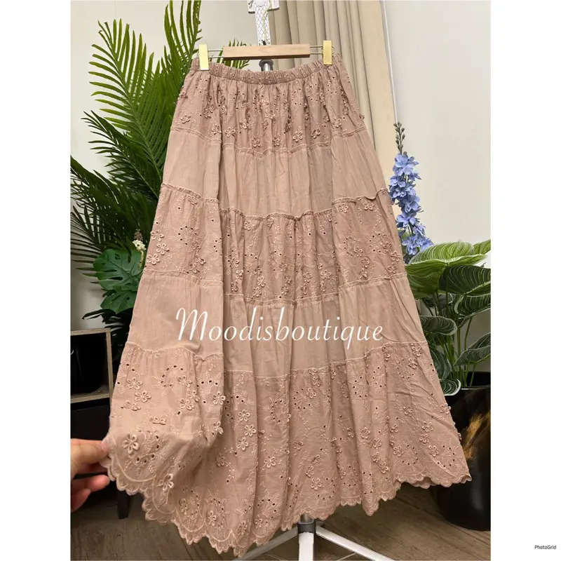 Cloerr Embroidered Skirt Rok Katun Bordir 6