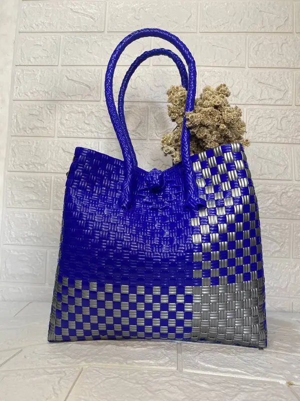 [Istana Anyaman] Tas Anyaman Jali Premium Edisi Kondangan Dapat Muat Gula 4-5 Kg Polos Setrip Tote Totebag 4