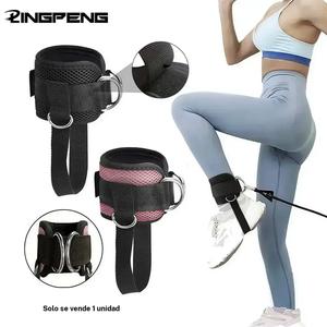 Correa acolchada para el tobillo, 1 correa para el tobillo para máquinas de cable, esposas de fitness con doble anillo D para entrenamientos en el gimnasio, equipo de entrenamiento de pesas