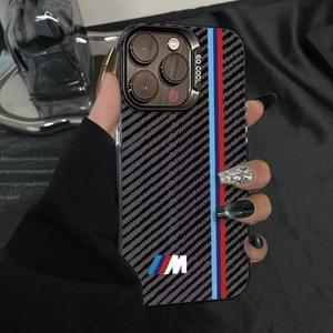 Funda para teléfono con diseño de carreras BMW para iPhone 17/Air, 16, 15, 14 y 13; cubierta trasera de TPU suave, protección anticaídas, diseño a la moda y duradero