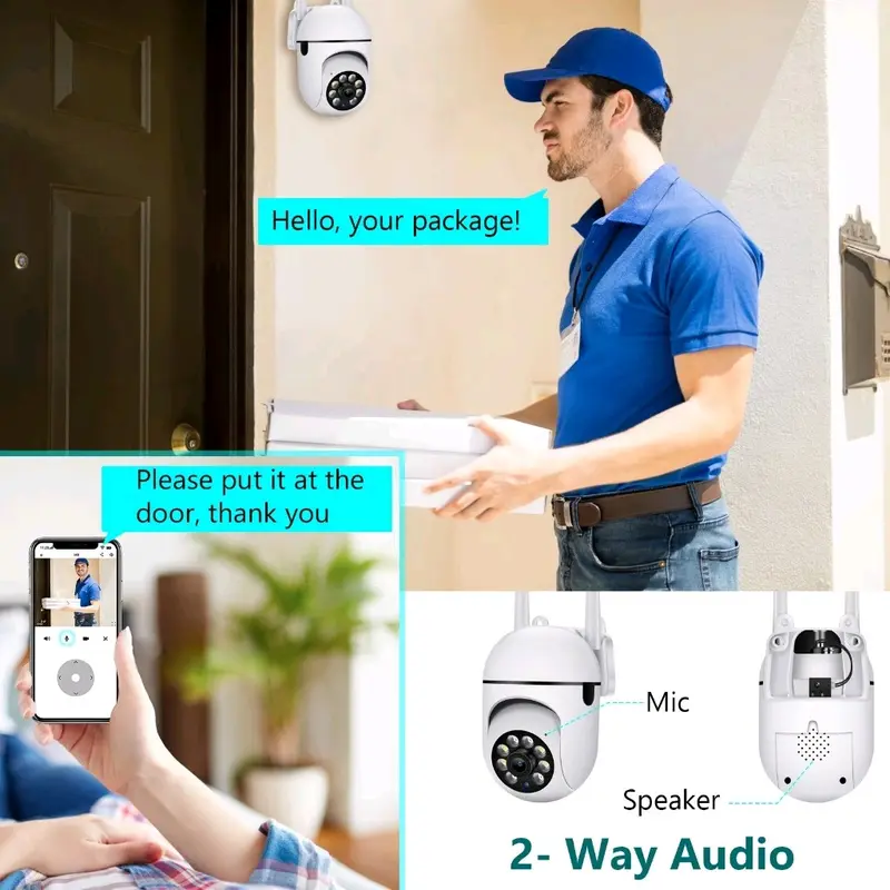 V380 PRO CCTV Smart Wifi Kamera Jarak Jauh Full HD PTZ View 360°  Autio Tracking Connect 3