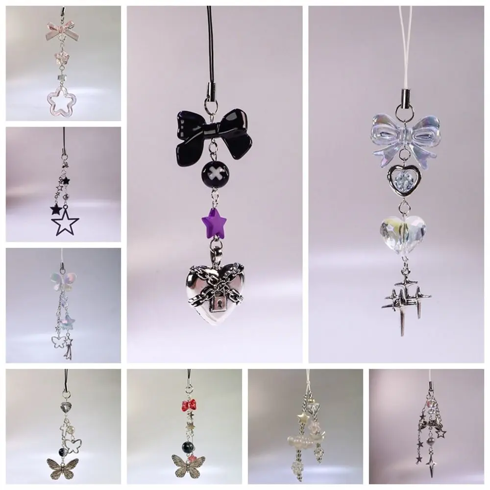 Bùa Điện Thoại Y2K, Mặt Dây Chuyền Điện Thoại Kawaii, Bướm, Phonestrap, Dây Chuyền Điện Thoại Thủ Công, Cô Gái Ngọt Ngào, Dây Buộc Điện Thoại Cho Móc Khóa, Trang Sức Phụ Kiện