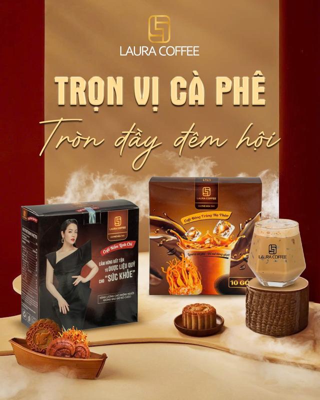 10 Hộp 2 Vị Không Quà Cà Phê Laura 5 đông trùng + 5 linh chi