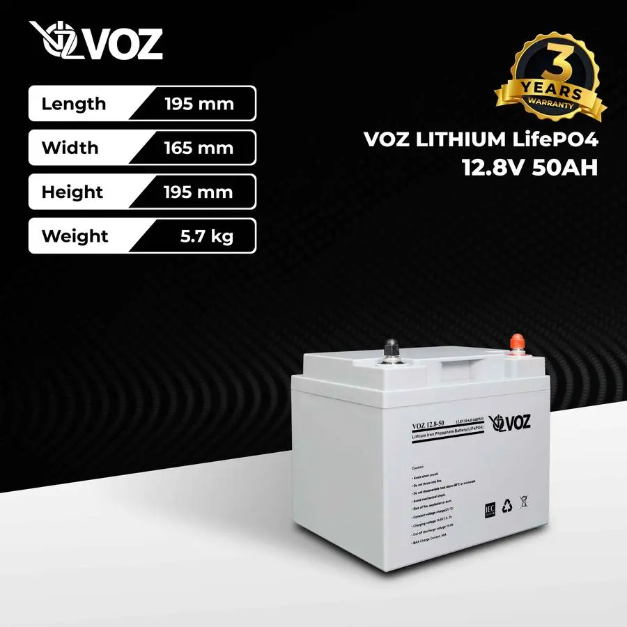 Voz Baterai Lithium LifePO4 12.8V 50AH VOZ LifePO4 Lithium 12.8V 50AH Garansi 3 Tahun