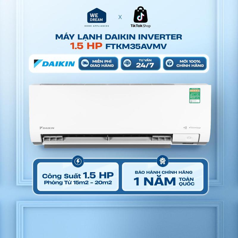 FTKM35AVMV _ Máy Lạnh Daikin Inverter 1.5HP FTKM35AVMV – WiFi, Humi Comfort Plus, Làm Lạnh Nhanh Powerful