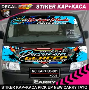 STIKER KAP+KACA PICK UP NEW CARRY TAYO MOTIF PASUKAN GERCEP