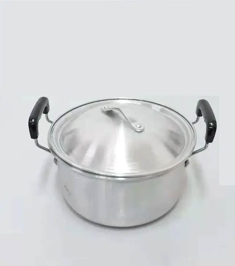 Caldero with Double Handle and Aluminum Cover for Kitchen Cooking - Cookware, Pots