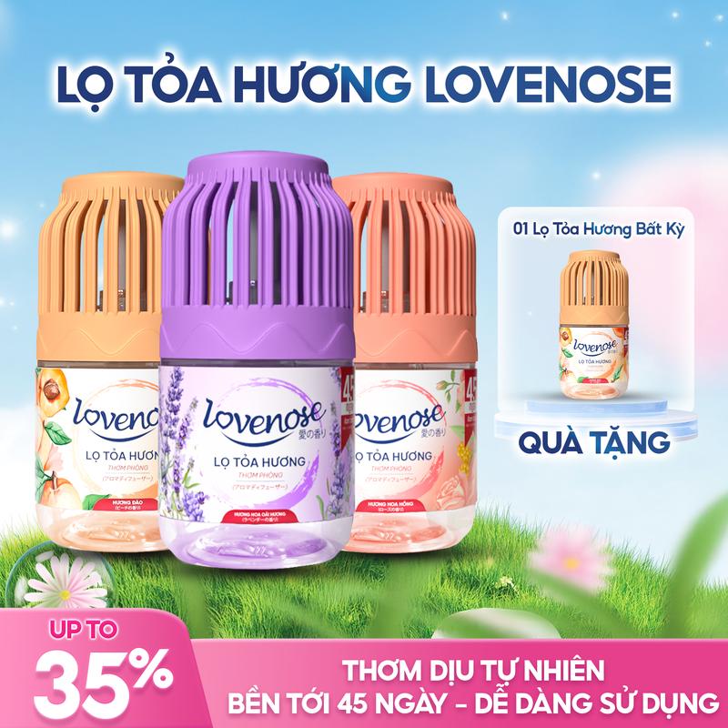 Lọ Tỏa Hương Lovenose Công Thức Mới - Tinh Dầu Thơm Phòng - Thơm 360 độ, Thanh…