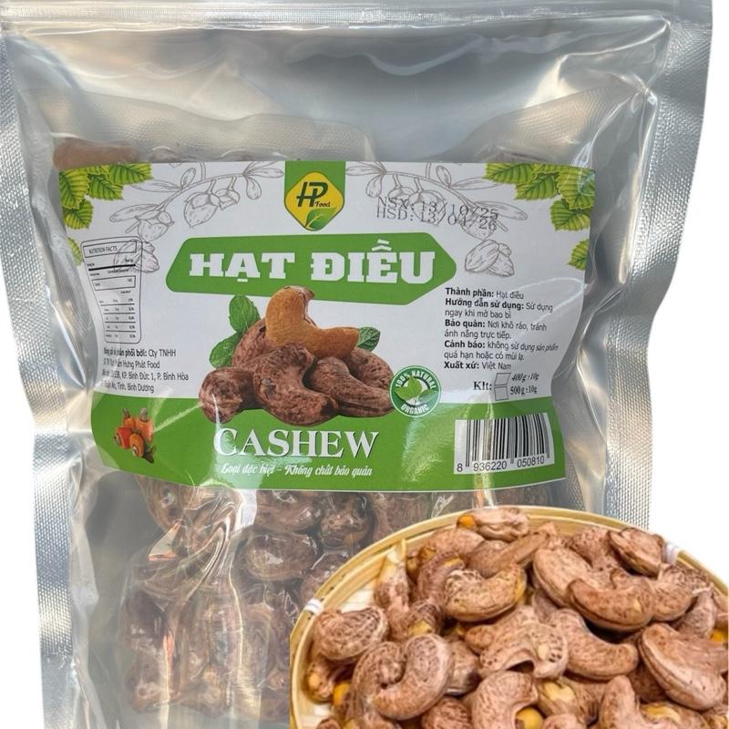  Hạt điều rang củi A cồ Bình Phước túi zip 500gr - Snack Nuts 