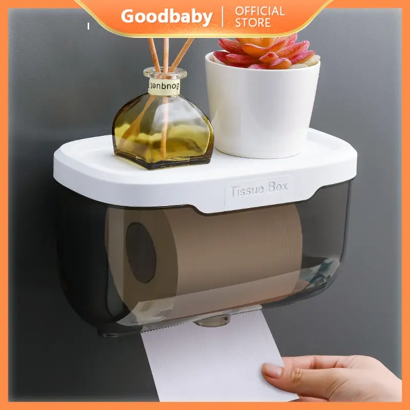 Tempat Tissue Toilet | Kotak Tisu Toilet | WC Tempat Tisu Box Kamar Mandi | Tisu Tempel Dinding Bunga Penyimpanan