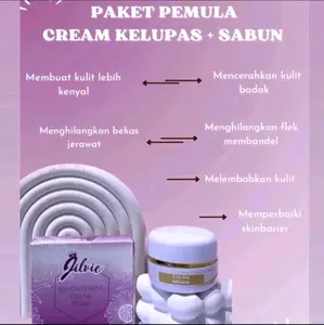 Jilvie Krem Kelupas dan Sabun Brightening Glow Soap BPOM untuk Ketiak