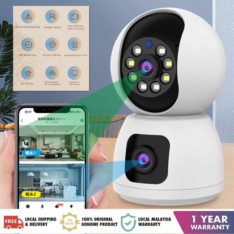 《10RM Coupon》【Dual-lens】CCTV Wireless Home Camera 360 300MP 2K - TikTok ...