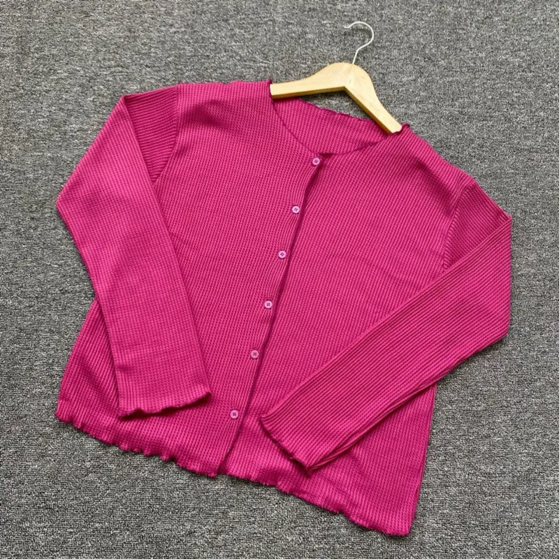 cardigan anak perempuan 9–12 style korea bahan wafer Fashion outer untuk sekolah 4