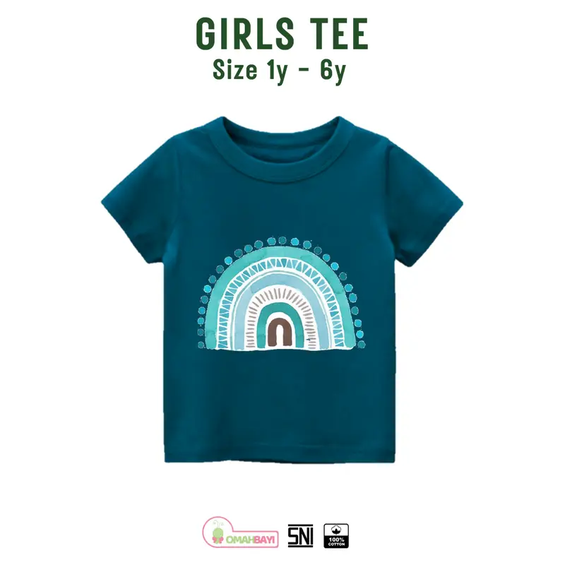 OMAHBAYI - Kaos Anak Perempuan Bahan Cotton Combad Umur 1 sampai 6 tahun 2