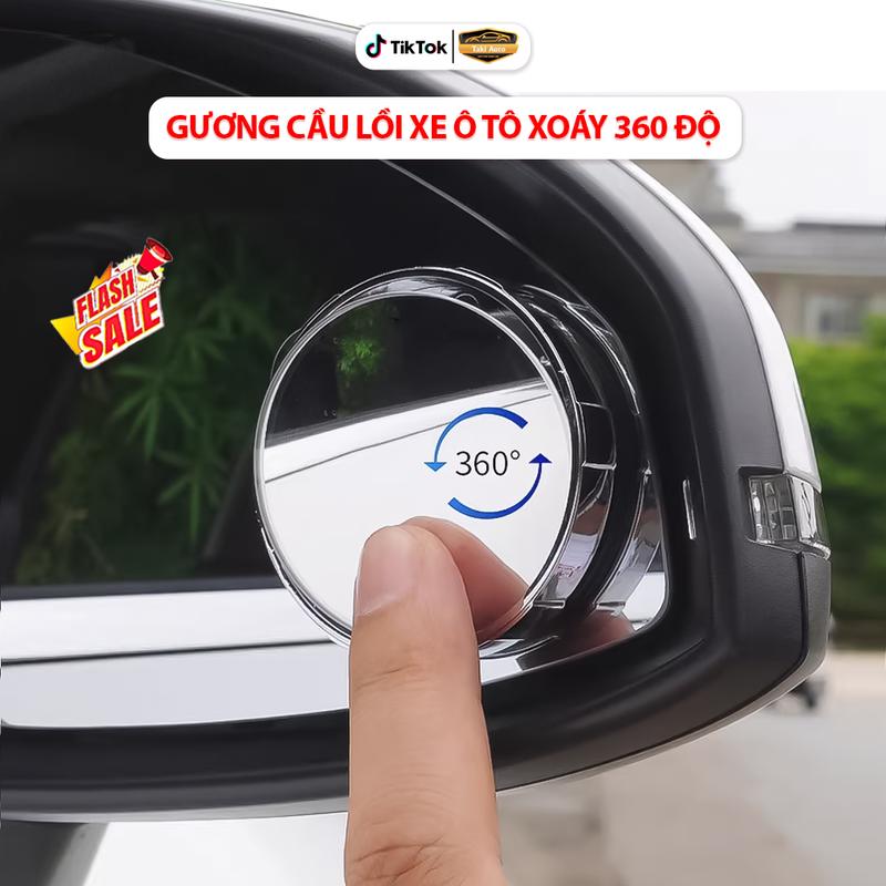 Gương cầu lồi ô tô 360 độ cao cấp gương kiếng lồi gắn kính chiếu hậu xóa điểm mù oto xe máy guong cauloi