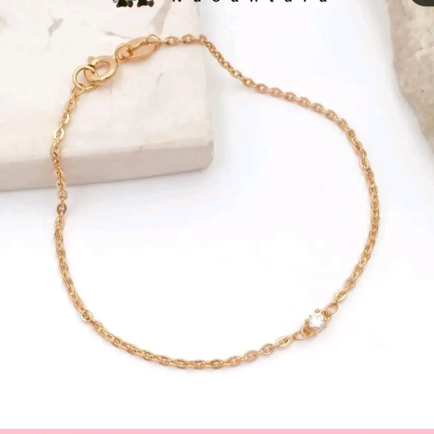 gelang rantai wanita mata putih 0,6gram semar nusantara