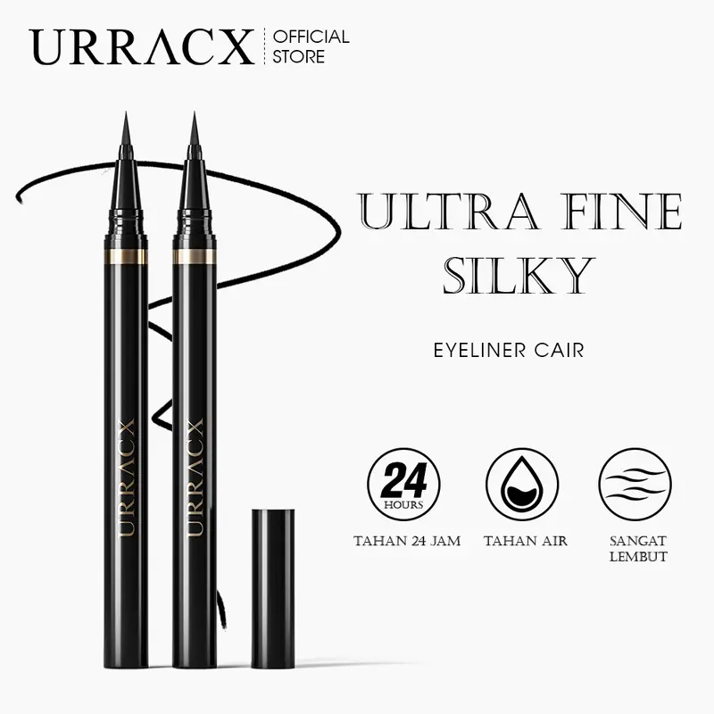 Urracx Liquid Eyeliner Pensil Waterproof Tahan Lama Cepat Kering Easy to Wear 5