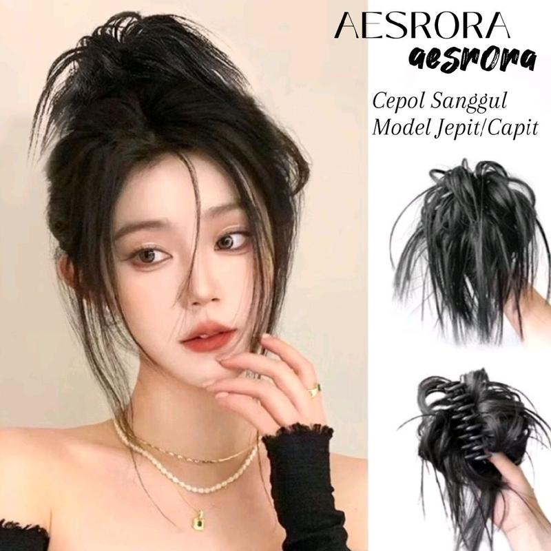Sanggul Jepitan Rambut Model Capit Jepit Ponytail Rambur Palsu Lurus ...
