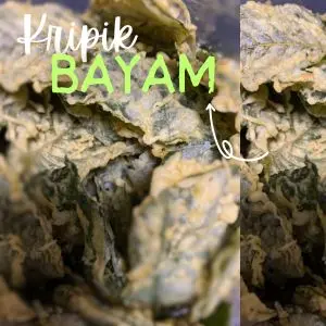 Keripik bayam gurih renyah kaya rempah kemasan toples