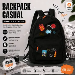 Tas Ransel Pria Tas Sekolah Laptop Terbaru Backpack Fashion Pelajar Anak SD SMP SMA Kulian Dewasa Kece