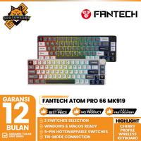 Gambar Fantech ATOM PRO 66 MK919 Layout 65% Cherry Profile Wireless Keyboard Mechanical Gaming Hotswap 5 Pin - Black, Blue Switch dari GGSTORESBY Kota Surabaya 1 Tokopedia