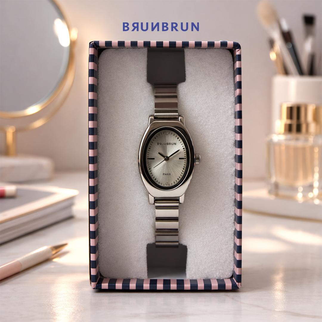 Brunbrun Fiorra Watch - Jam Tangan Rantai Oval Dial