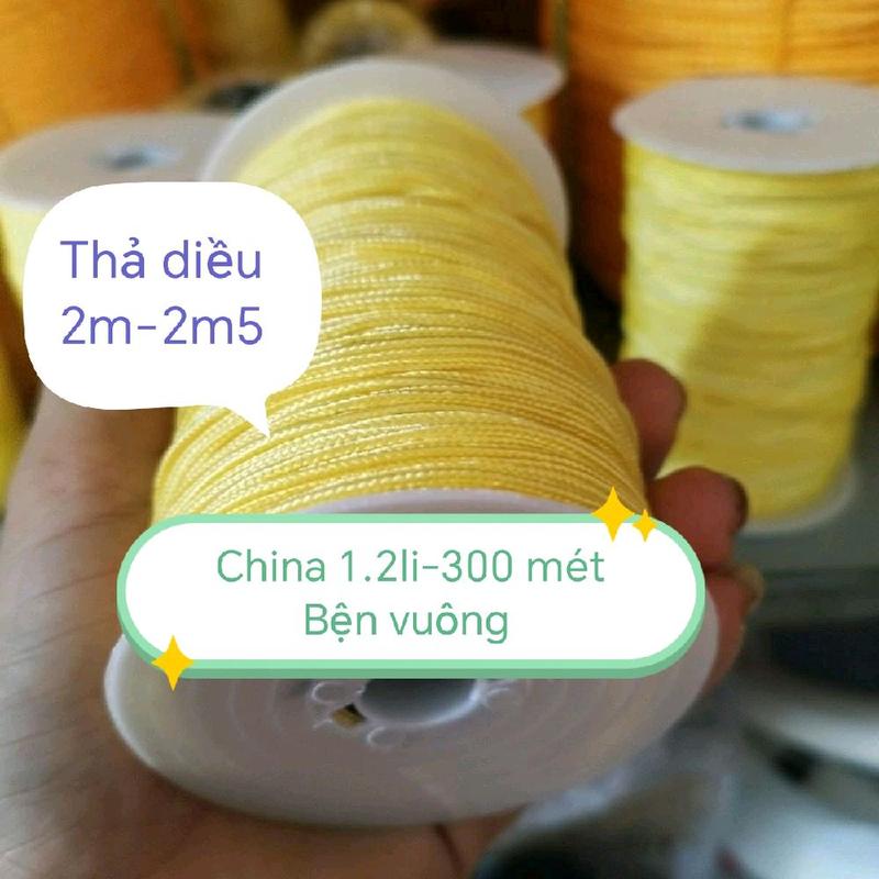 Dây thả diều sáo 2m-2m4 dây dù vàng china. Đồ Chơi diều sáo.