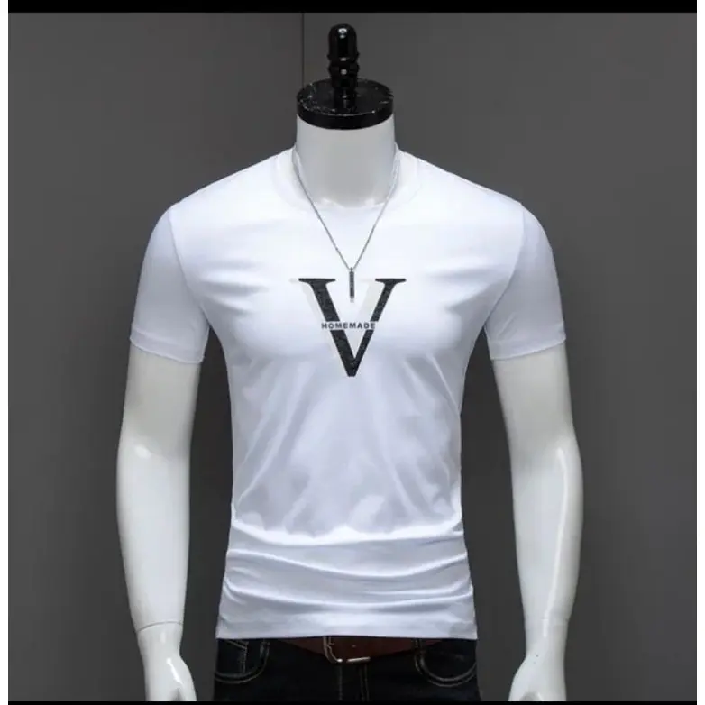 kaos distro pria bahan spandek warna hitam putih kaos dalam pria
