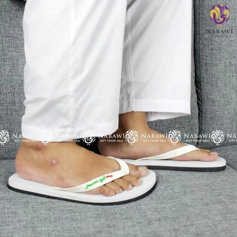 Sendal jepit sendal jepit haji dan umroh putih polos perlengkapan haji dan umroh Karet Pria Wanita tidak licin menjual perlengkapan haji dan umroh