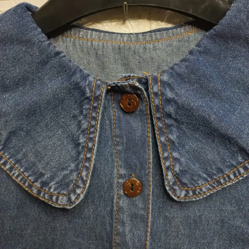 DRESS JEANS VINNA UNTUK ANAK USIA 1-6 TAHUN Lengan Blue Perempuan 6