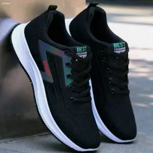 Sepatu Sneakers Pria Hitam Stylish Terbaru - Cocok untuk Kerja, Casual, dan Olahraga Running - Gaya Cowok Keren | Fashion Item