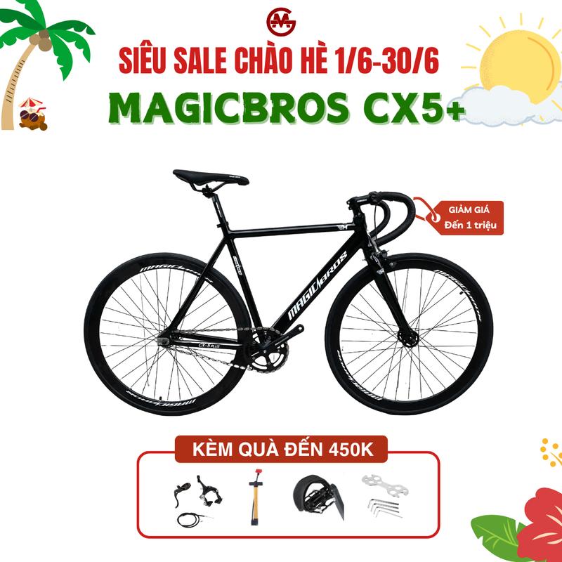 Xe đạp Fixed gear Magicbros CX5 Plus bản 2025 khung nhôm không mối hàn, kèm strap, lục giác, bơm mini, lục giác lắp xe Sports Đạp Xe Đạp