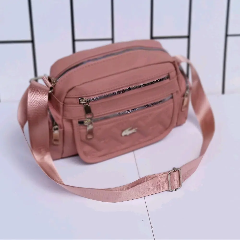 tas slempang wanita 5res.bahan nilon tebal halus lentur super bordir : T18xL11xP21