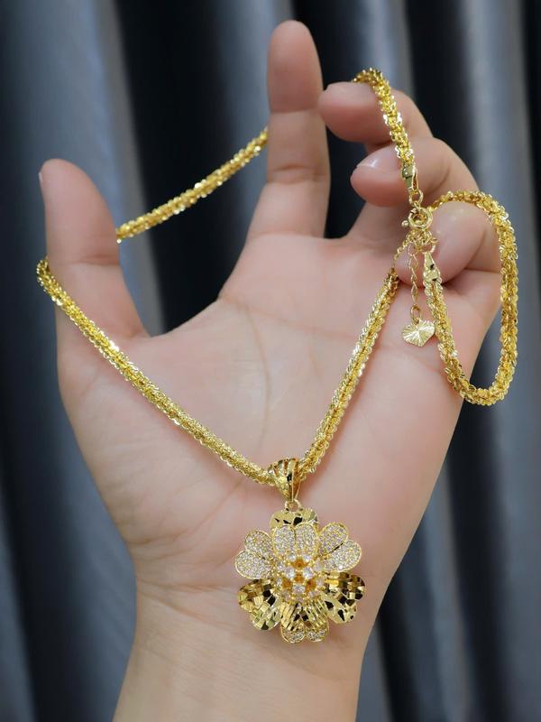  Dây chuyền kèm mặt hoa mai màu vàng cao cấp trang sức VP2 