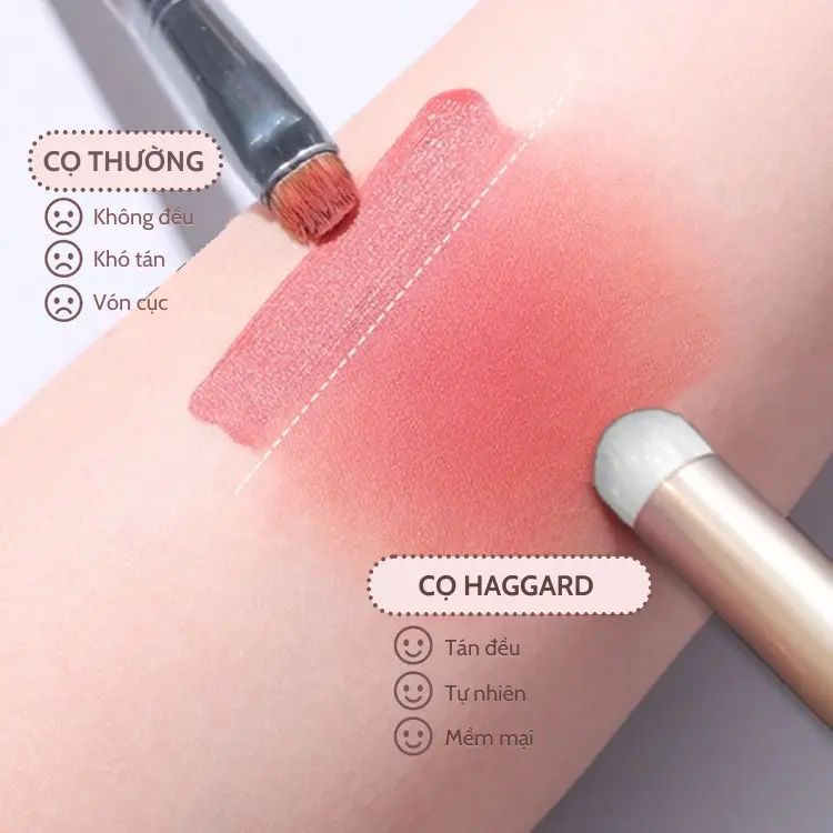 [Quà tặng] haggard Cọ Tán Đa Dụng Đầu Tròn Haggard Trang Điểm Women Cosmetic Mỹ Phẩm Nữ 4