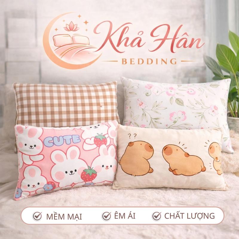 Combo Ruột Gối Bông Gòn Hạt Mềm Mại Êm Ái - Kích Thước 45x65cm