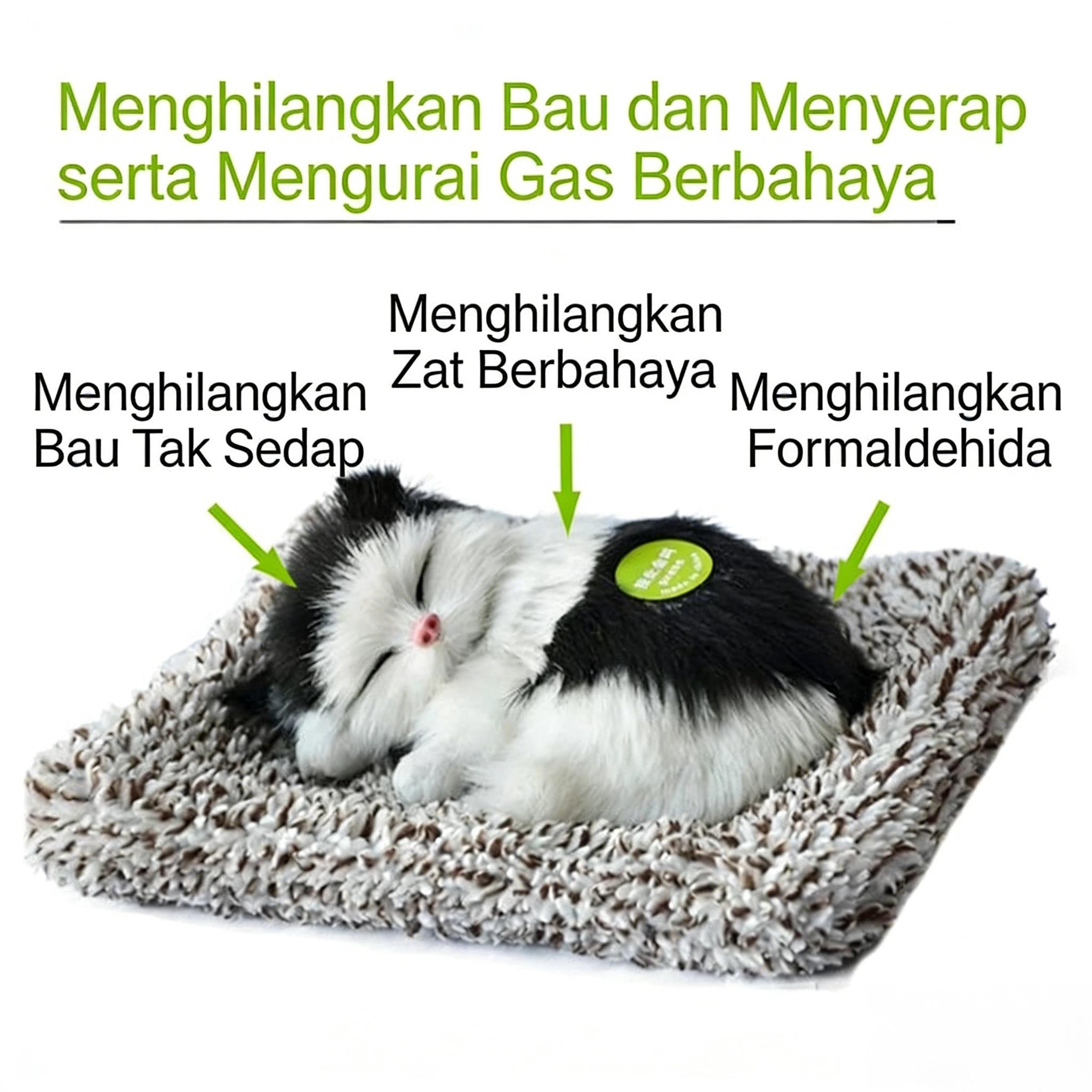 Boneka Kucing Meong Interaktif | Sentuhan & Bunyi Nyata | Dekorasi Meja Kerja