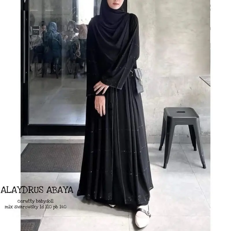 New Abaya Alaydrus Matt Ceruty Babydoll - Abaya Hitam - Abaya Arabian Turkey - Abaya Remaja Aesthetic - Abaya Wanita Muslimah - Abaya Lebaran Model Kekinian - Abaya Santri Pondok - Abaya Model Terbaru abaya malika