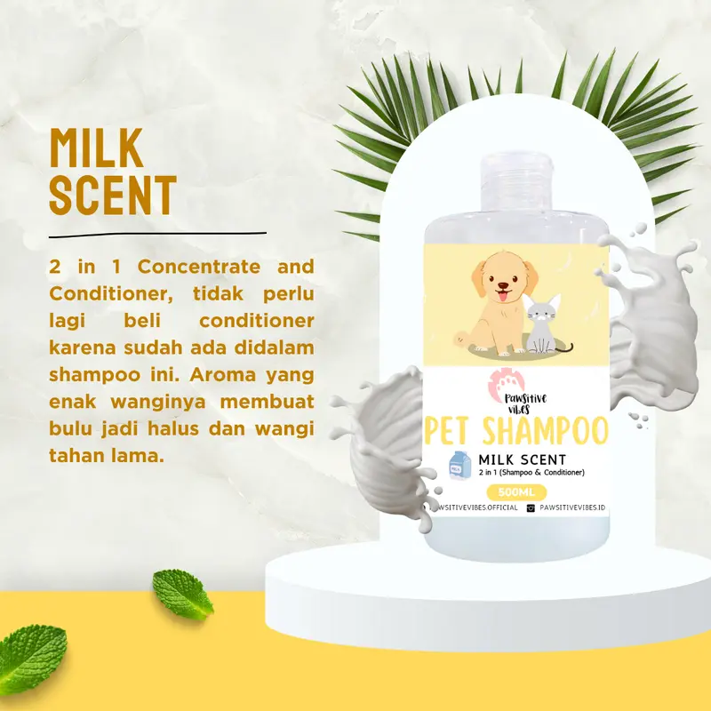 Pawsitive Vibes Shampoo Kucing Anjing 500ml Untuk Jamur, Kutu, Bulu Rontok - Shampoo untuk Kulit Sensitif Tanpa Membuat Iritasi dan Alergi 5