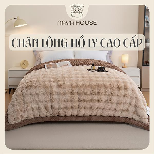 (Livestream) Chăn lông Hồ Ly Naya House Chăn Lông Đại Hàn chần bông Siêu Ấm, Không Rụng Lông, Kích Thước 2mx2m3 Mã CL06