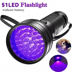 12/21/51 LED Protable UV Flashlight Black Light Ultraviolet Torch Blacklight Detector for Dog Urine Pet Stain and Bed Bug
