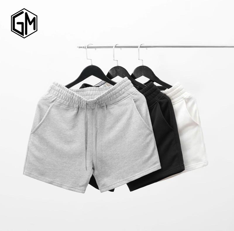 quần đùi cộc basic chất liệu vải da cá coton Menswear Pants Nam combo 3 Màu Đen