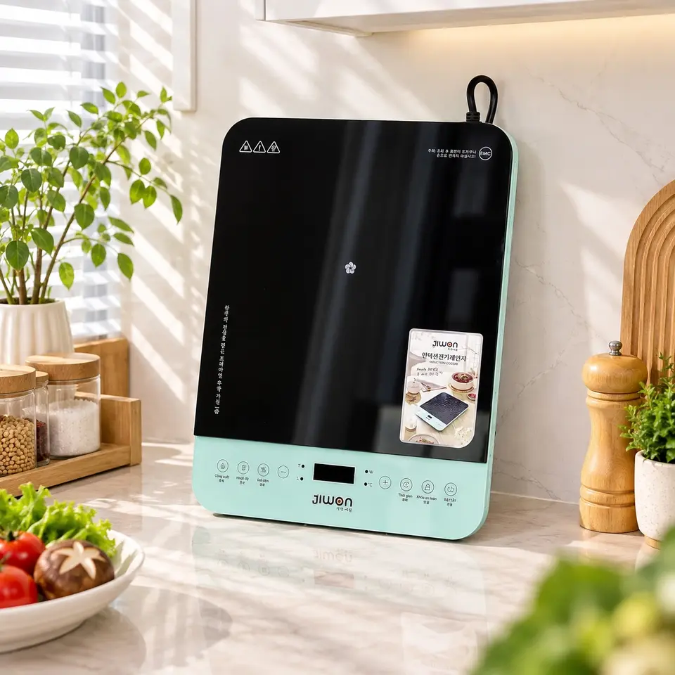 Bếp từ đơn Jiwon JWD-E9296 công suất 2000W dẫn nhiệt nhanh, tỏa nhiệt đều, bảo hành chính hãng 24 tháng