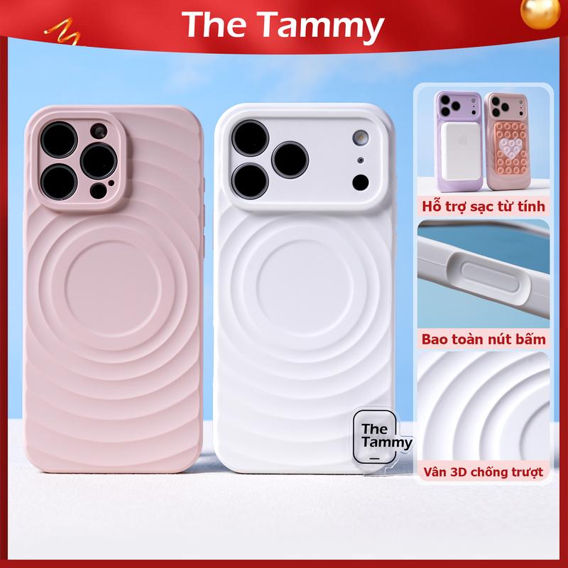 Ốp điện thoại có lỗ chính xác từ tính họa tiết sóng cho iPhone 18 PRO/17 PRO MAX/iPhone16PRO MAX/iPhone15PRO MAX/iPhone14PRO MAX, 17/16/15/14 miếng dán điện thoại silicon Chất lỏng bảo vệ toàn diện mềm mại chống rơi