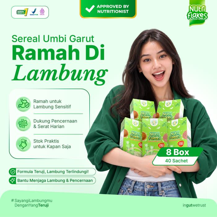 Gambar Nutriflakes Kemasan Sachet 8 Box Isi 40 Sachet dari Nutriflakes Official Shop Kota Administrasi Jakarta Utara Tokopedia