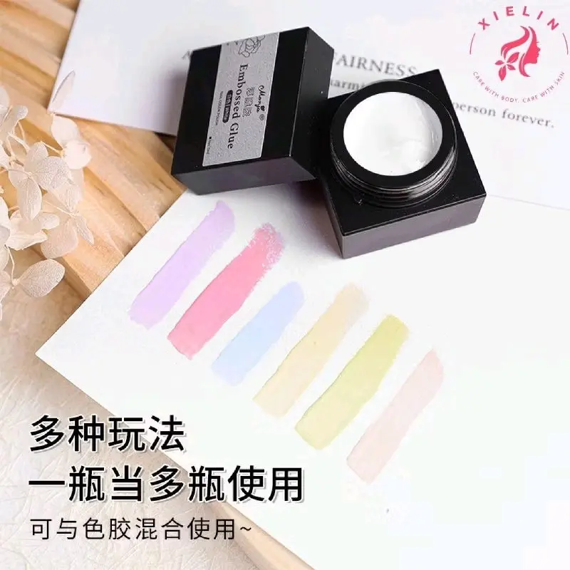 MONJA NAIL GEL 3D PAINTED EMBOSSED GLUE FOR  NAIL ART DESIGN 2