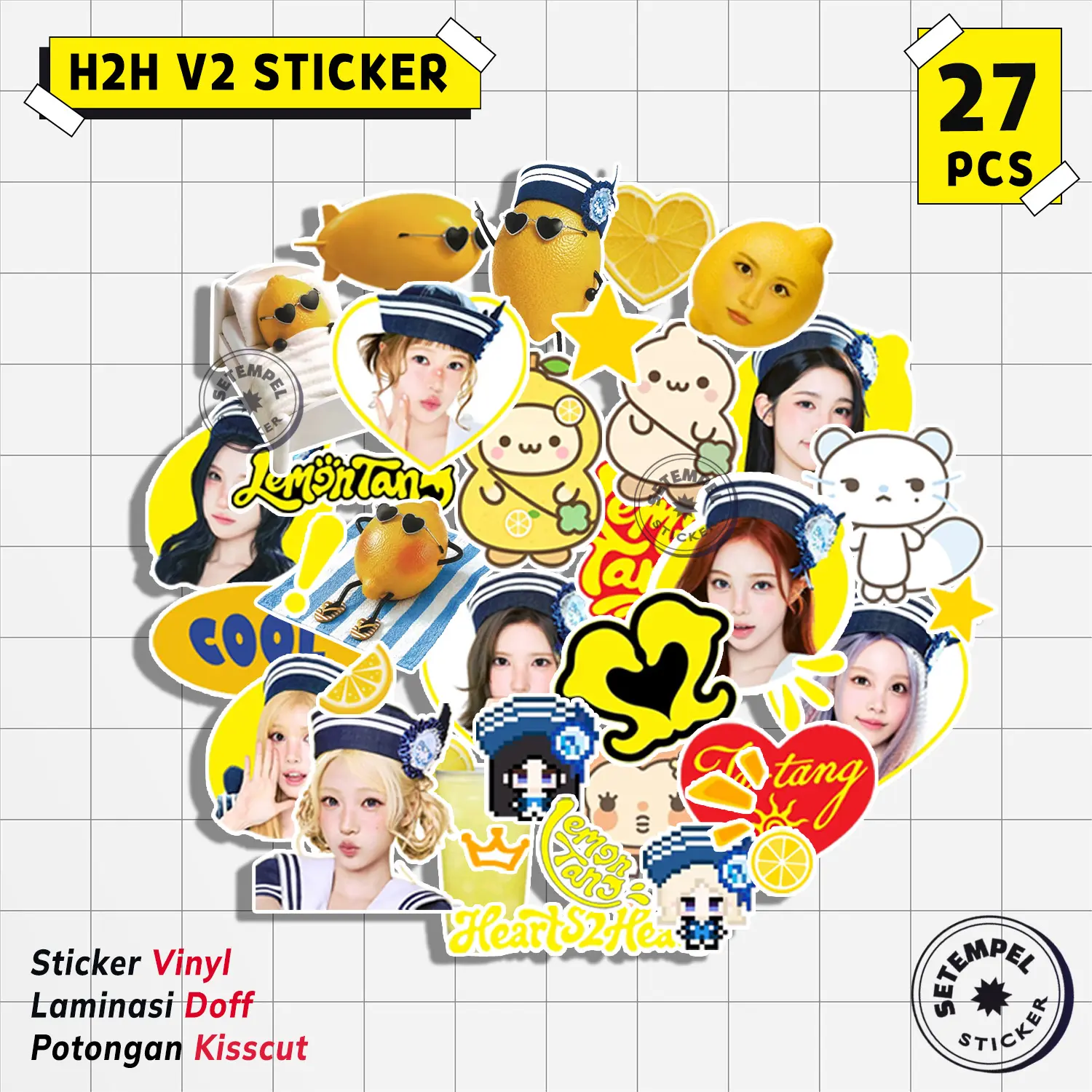H2H V2 Sticker Pack 27pcs | stiker h2h lemontang vinyl